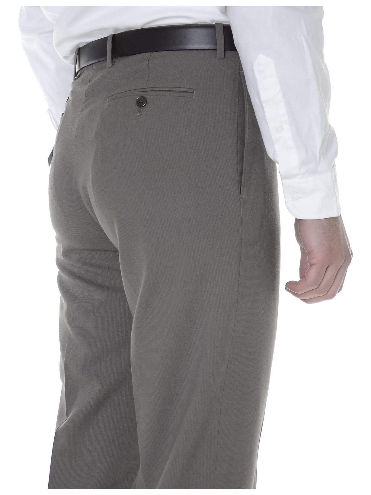 Calvin Klein Sale Pants Calvin Klein Mens Slim Fit Taupe Herringbone Flat Front Wool Dress Pants