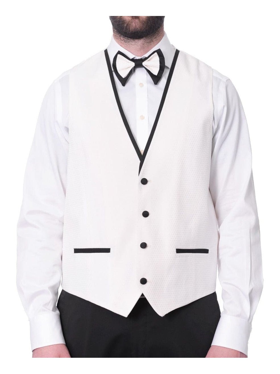 Cemden TWO PIECE SUITS Cemden Mens Slim Fit Solid White 1-button 3 Piece Tuxedo Suit With Peak Lapels