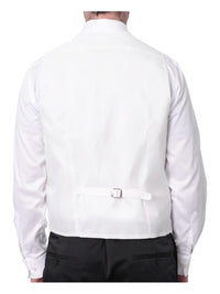 Thumbnail for Cemden TWO PIECE SUITS Cemden Mens Slim Fit Solid White 1-button 3 Piece Tuxedo Suit With Peak Lapels