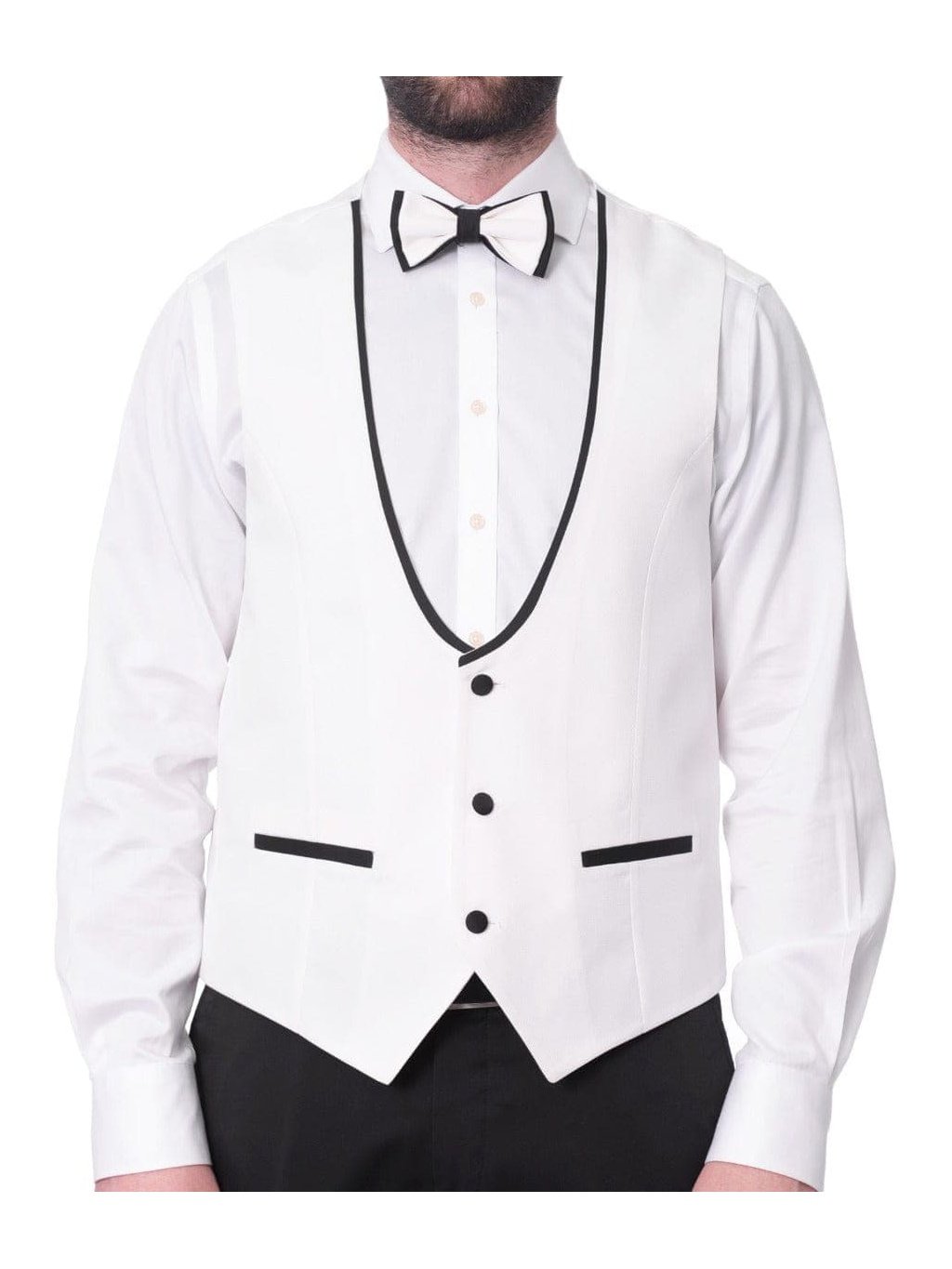 Cemden TWO PIECE SUITS Cemden Mens Slim Fit Solid White 1-button 3 Piece Tuxedo Suit With Shawl Lapels