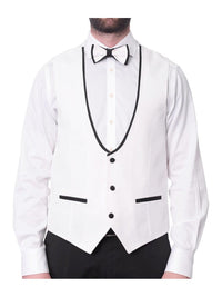 Thumbnail for Cemden TWO PIECE SUITS Cemden Mens Slim Fit Solid White 1-button 3 Piece Tuxedo Suit With Shawl Lapels