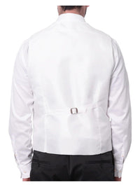 Thumbnail for Cemden TWO PIECE SUITS Cemden Mens Slim Fit Solid White 1-button 3 Piece Tuxedo Suit With Shawl Lapels