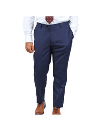 Thumbnail for Centrion SUITS Centrion Mens Blue Plaid Regular Fit 100% Wool 2 Button Suit