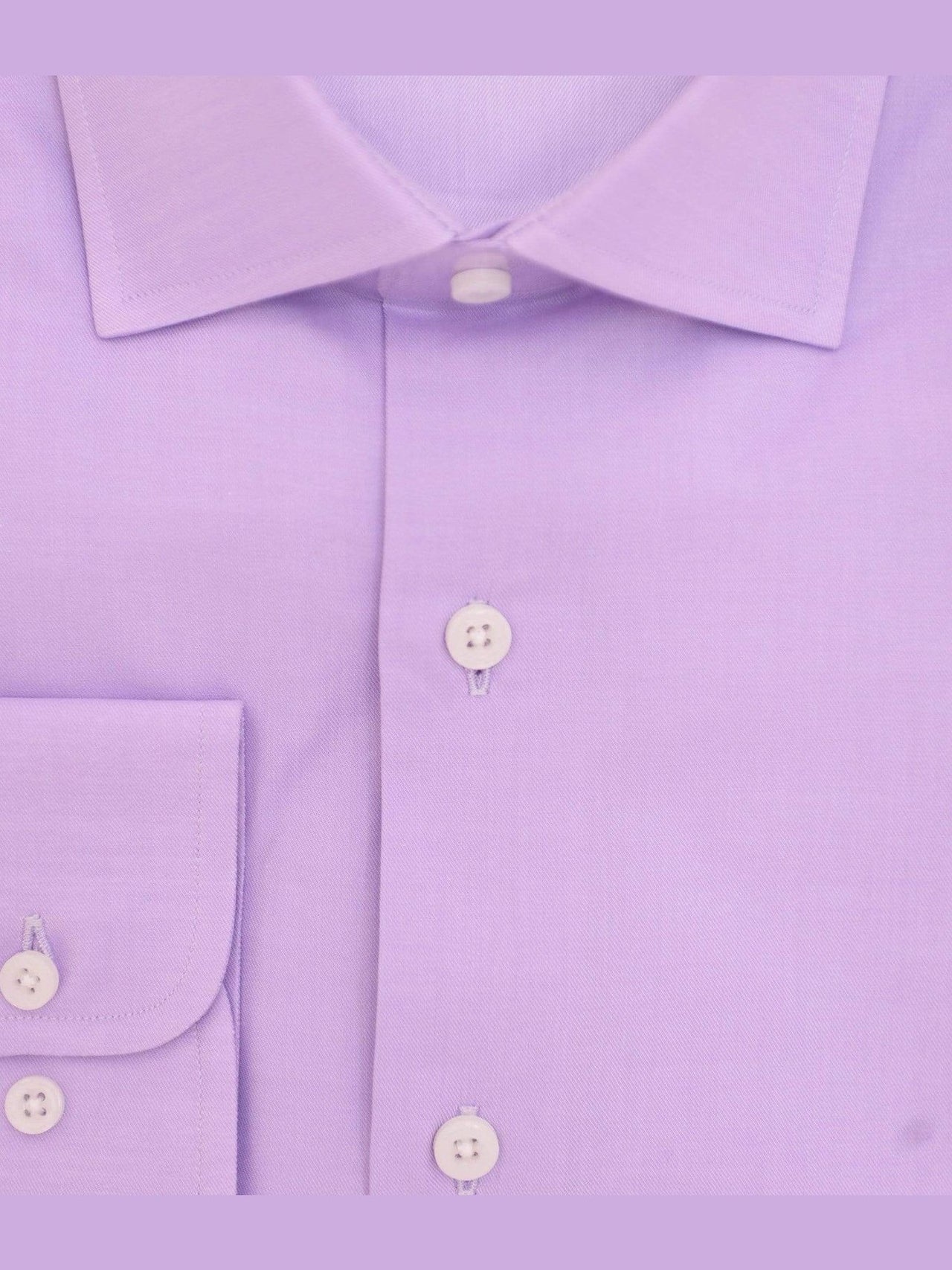 Christopher Lena SHIRTS Mens Slim Fit Solid Lavender Purple Spread Collar Cotton Dress Shirt