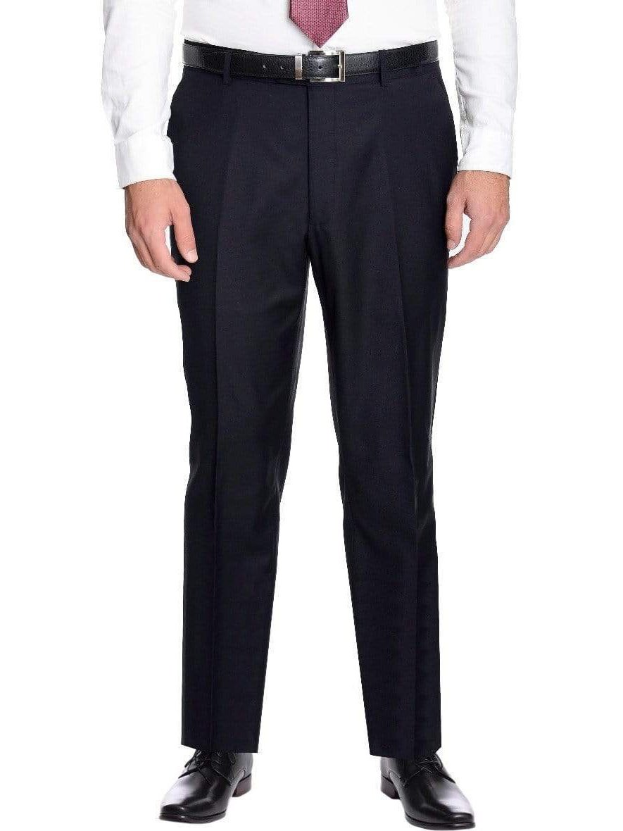 navy blue slim fit men's dress pants