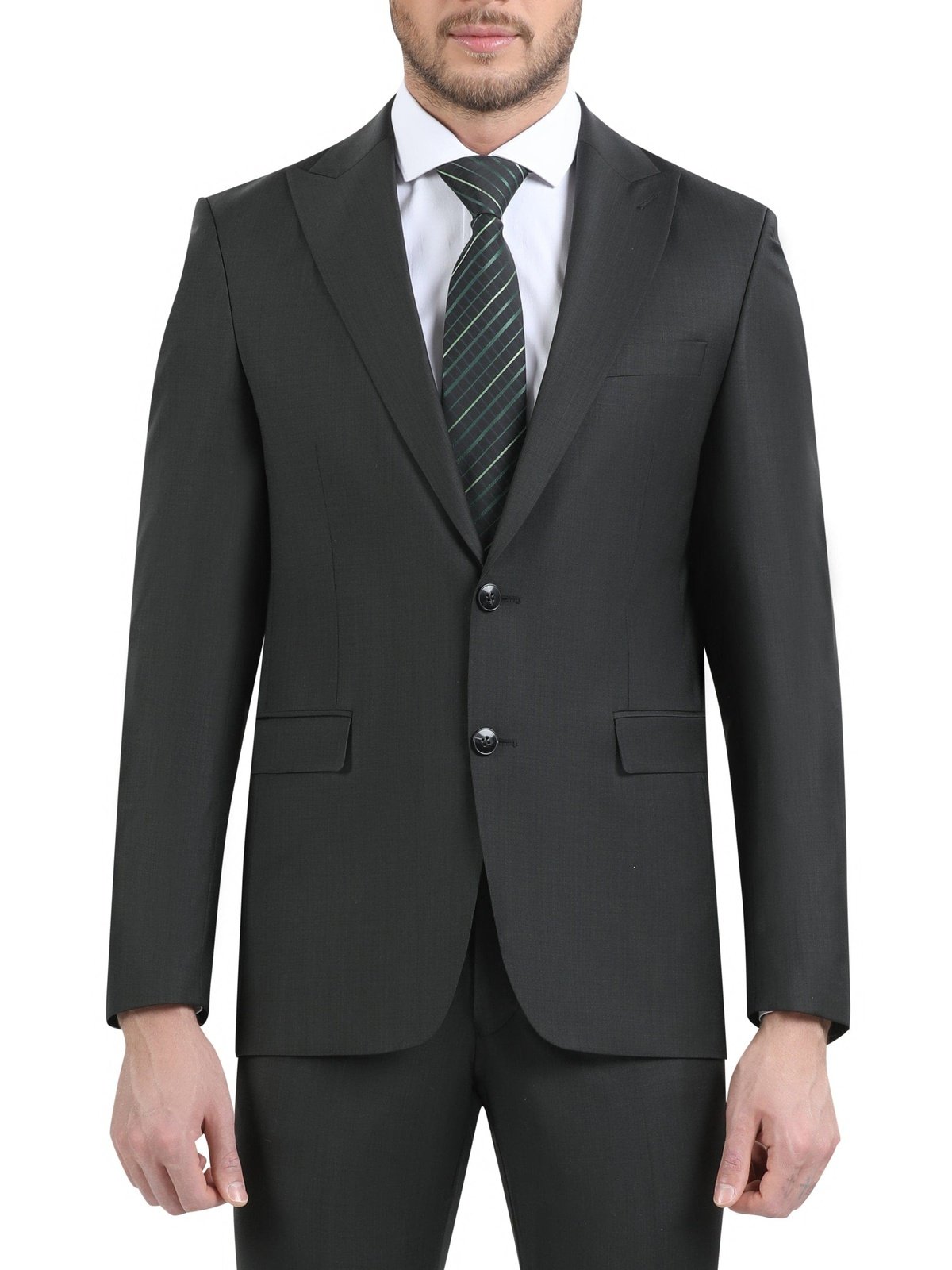 Di'nucci SUITS Di'nucci Green Textured Peak Lapel Suit