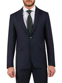 Thumbnail for Di'nucci SUITS Di'nucci Navy Woven Notch Lapel Wool Suit