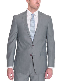 Thumbnail for DKNY Skinny Fit Heather Gray Two Button Wool Suit Jacket - The Suit Depot