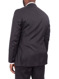 Thumbnail for Giorgio Cosani TWO PIECE SUITS Giorgio Cosani Regular Fit Solid Charcoal Gray Two Button Wool Suit