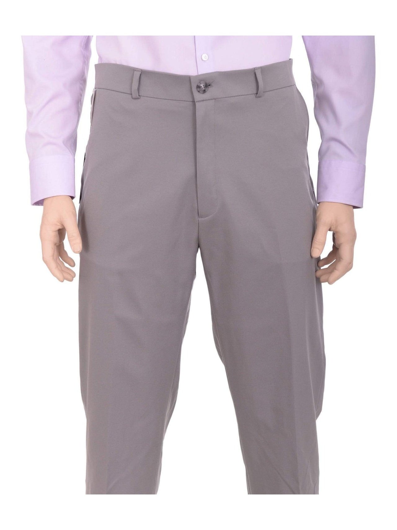 Haggar Sale Pants 38X30 Haggar Straight Fit Solid Gray Comfort Waist Flat Front Washable Dress Pants