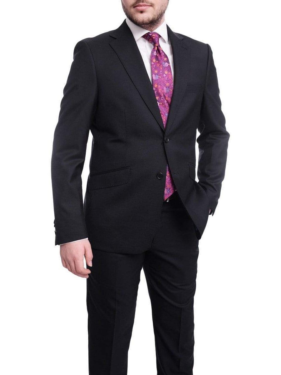 Ideal TWO PIECE SUITS Mens Ideal Slim Fit 2 Button 100% Wool Suit