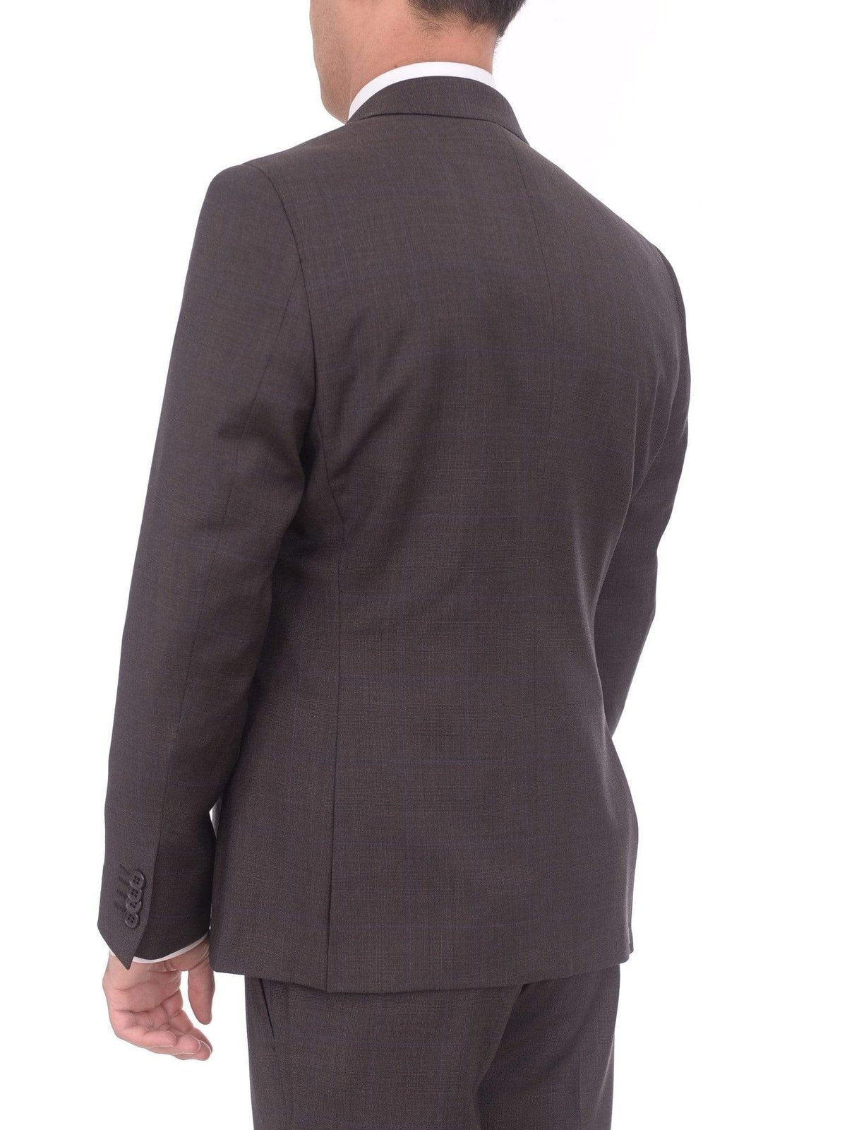 Ideal TWO PIECE SUITS Mens Ideal Slim Fit 2 Button 100% Wool Suit