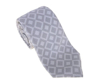 Thumbnail for Kiton Ties For Amazon Kiton Napoli Mens Gray With Diamond Motif Seven Fold Handmade Silk Necktie