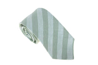 Thumbnail for Kiton Ties For Amazon Kiton Napoli Mens Lime Green Striped Seven Fold Handmade Silk Necktie