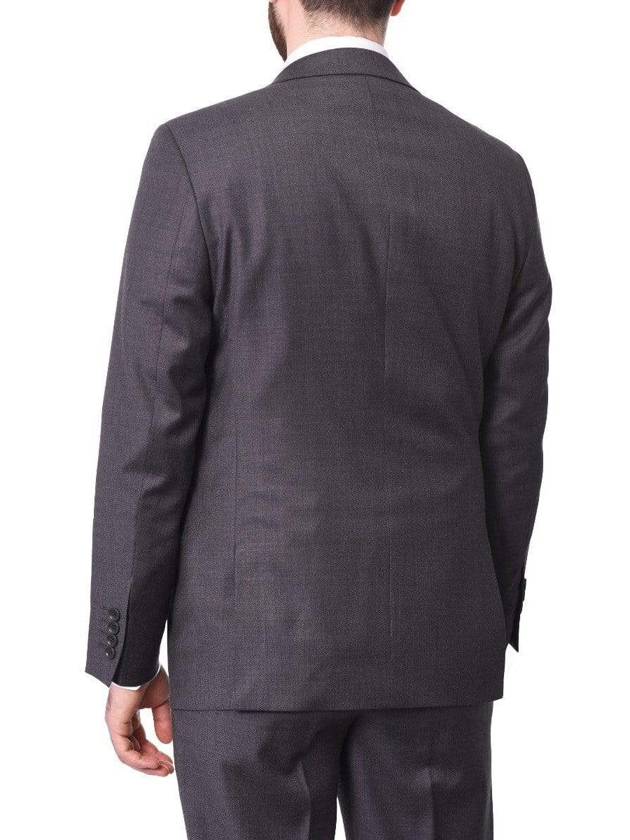 Label M Bestselling Items Mens Classic Fit Two Button 100% Wool Wrinkle Resistant Suit - Medium Grey