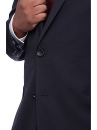 Thumbnail for Label M TWO PIECE SUITS Men’s Classic Fit Solid Navy Two Button 100% Wool Suit