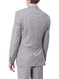 Thumbnail for Label M TWO PIECE SUITS Mens Extra Slim Fit Light Heather Gray Two Button Wool Suit