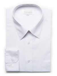 Thumbnail for Marquis Bestselling Items Marquis Mens Slim Fit Solid White Cotton Blend Dress Shirt