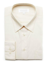 Thumbnail for Marquis SHIRTS 16 32/33 Marquis Mens Classic Fit Off White Cotton Blend Dress Shirt