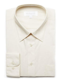 Thumbnail for Marquis SHIRTS Marquis Mens Slim Fit Off White Cotton Blend Dress Shirt