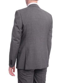 Thumbnail for Napoli Napoli Slim Fit Solid Gray Two Button Half Canvassed Wool Suit