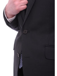 Thumbnail for Napoli TWO PIECE SUITS Napoli Classic Fit Solid Navy Blue Two Button Half Canvassed Wool Cashmere Suit