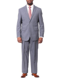 Thumbnail for Prontomoda TWO PIECE SUITS Prontomoda Mens Blue 100% Merino Wool Regular Fit Suit