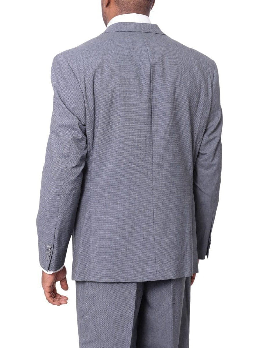 Prontomoda TWO PIECE SUITS Prontomoda Mens Blue 100% Merino Wool Regular Fit Suit