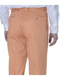 Thumbnail for Ralph Lauren Silver Label Trim Fit Cantaloupe Orange Flat Front Cotton Pants - The Suit Depot