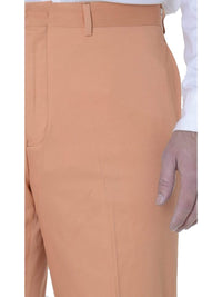 Thumbnail for Ralph Lauren Silver Label Trim Fit Cantaloupe Orange Flat Front Cotton Pants - The Suit Depot