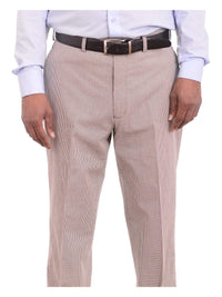 Thumbnail for Ralph Lauren Classic Fit Black & Tan Check Flat Front Cotton Dress Pants - The Suit Depot