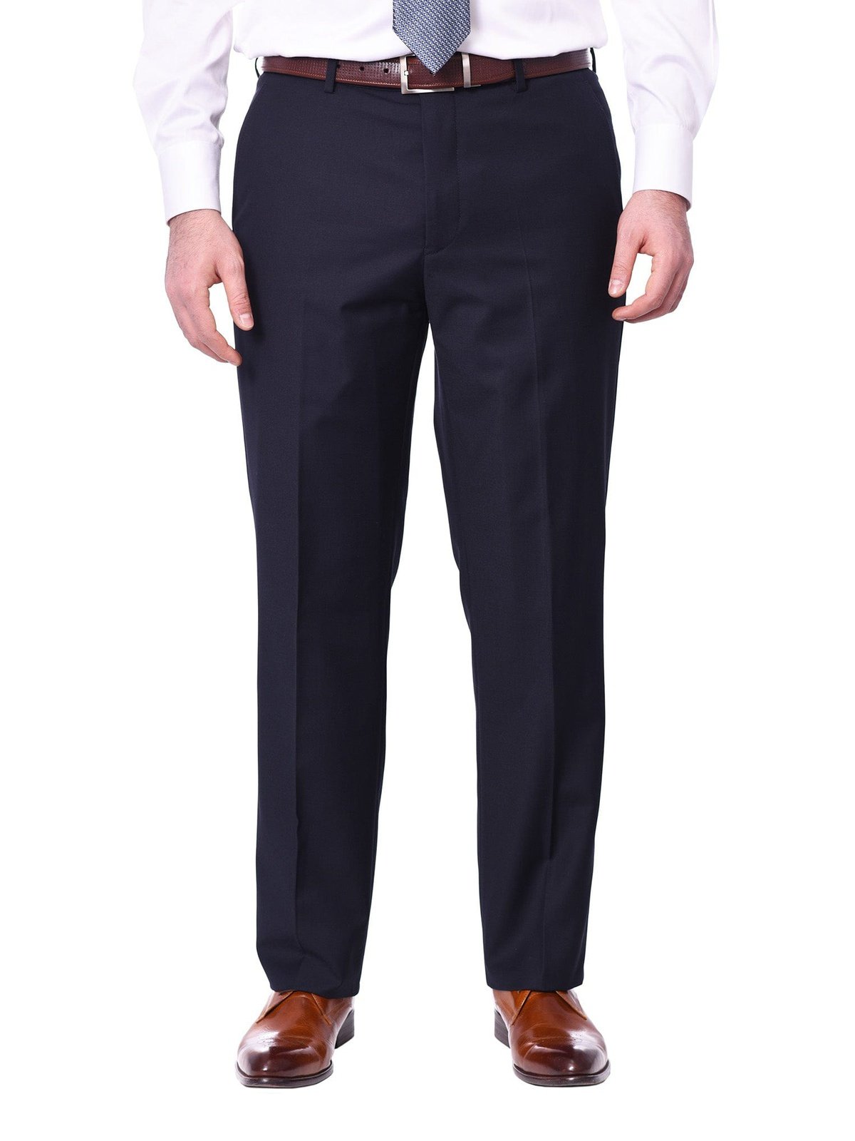 Raphael Bestselling Items Raphael Classic Fit Solid Navy Blue Two Button Wool-touch Suit