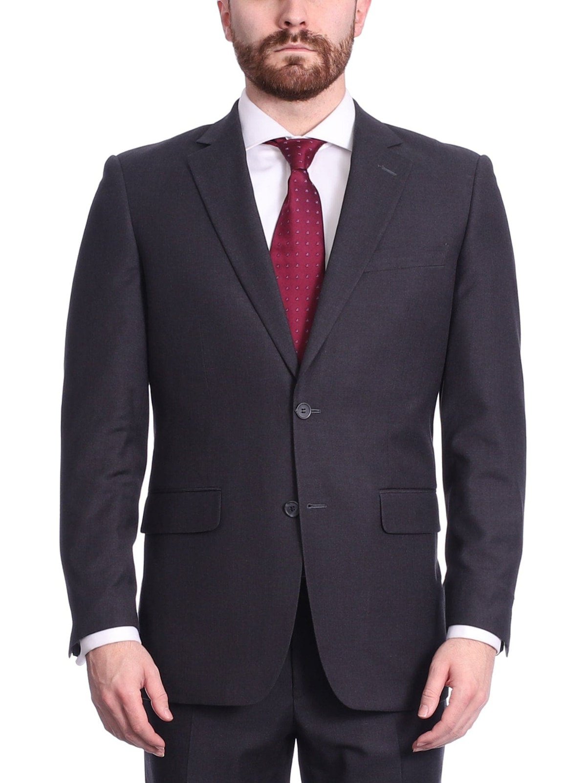 Raphael Bestselling Items Raphael Men's Regular Classic Fit Dark Gray 2 Button Mens Suit