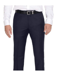 Thumbnail for Raphael PANTS 28X29 Raphael Extra Slim Fit Solid Navy Blue Flat Front Washable Dress Pants