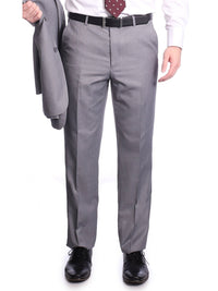 Thumbnail for Raphael PANTS Raphael Men's Washable Flat Front Classic Fit Light Gray Dress Pants