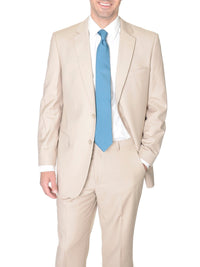 Thumbnail for Raphael SUITS Raphael Mens Tan Regular Fit Suit