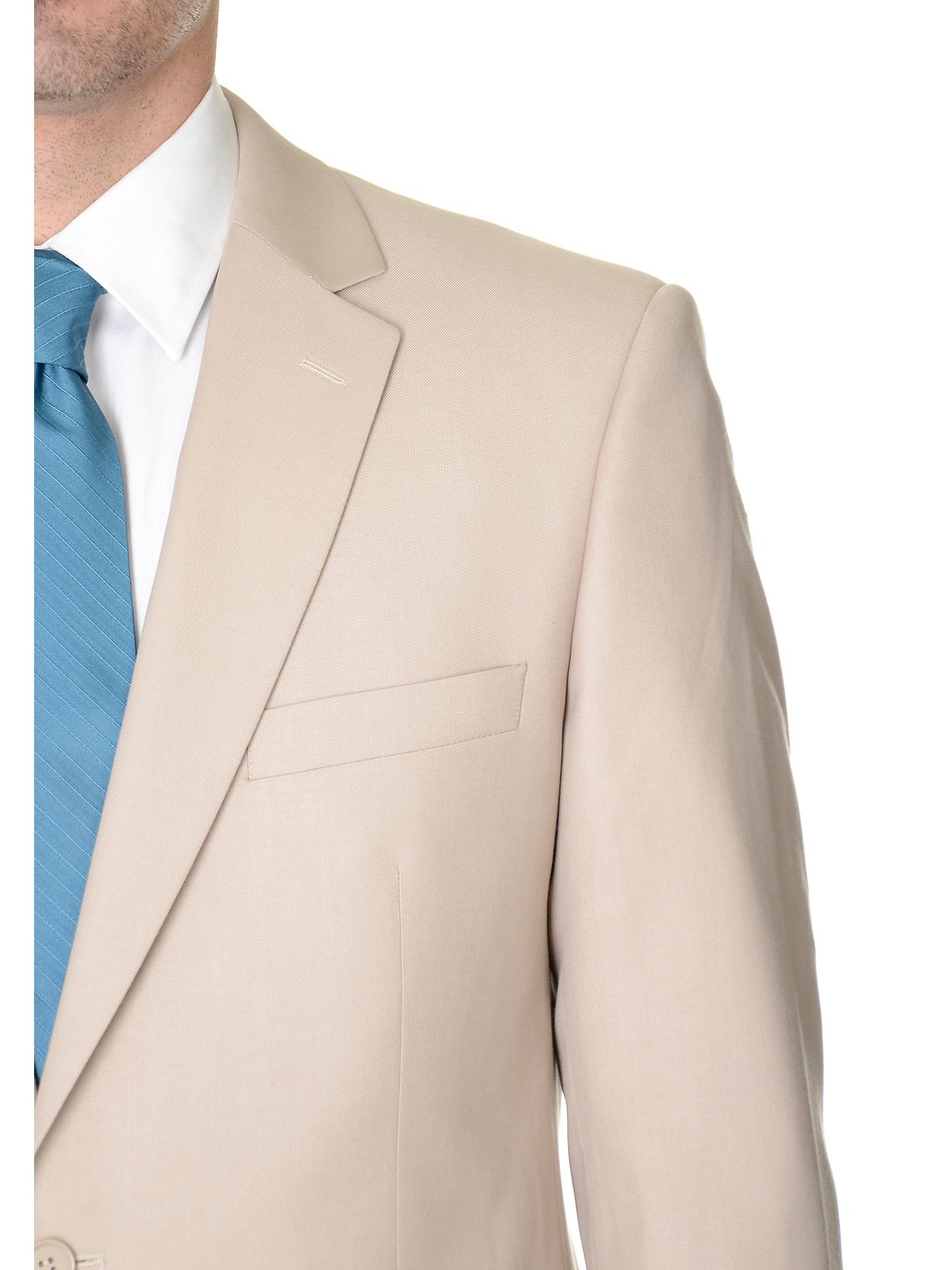 Raphael SUITS Raphael Mens Tan Regular Fit Suit