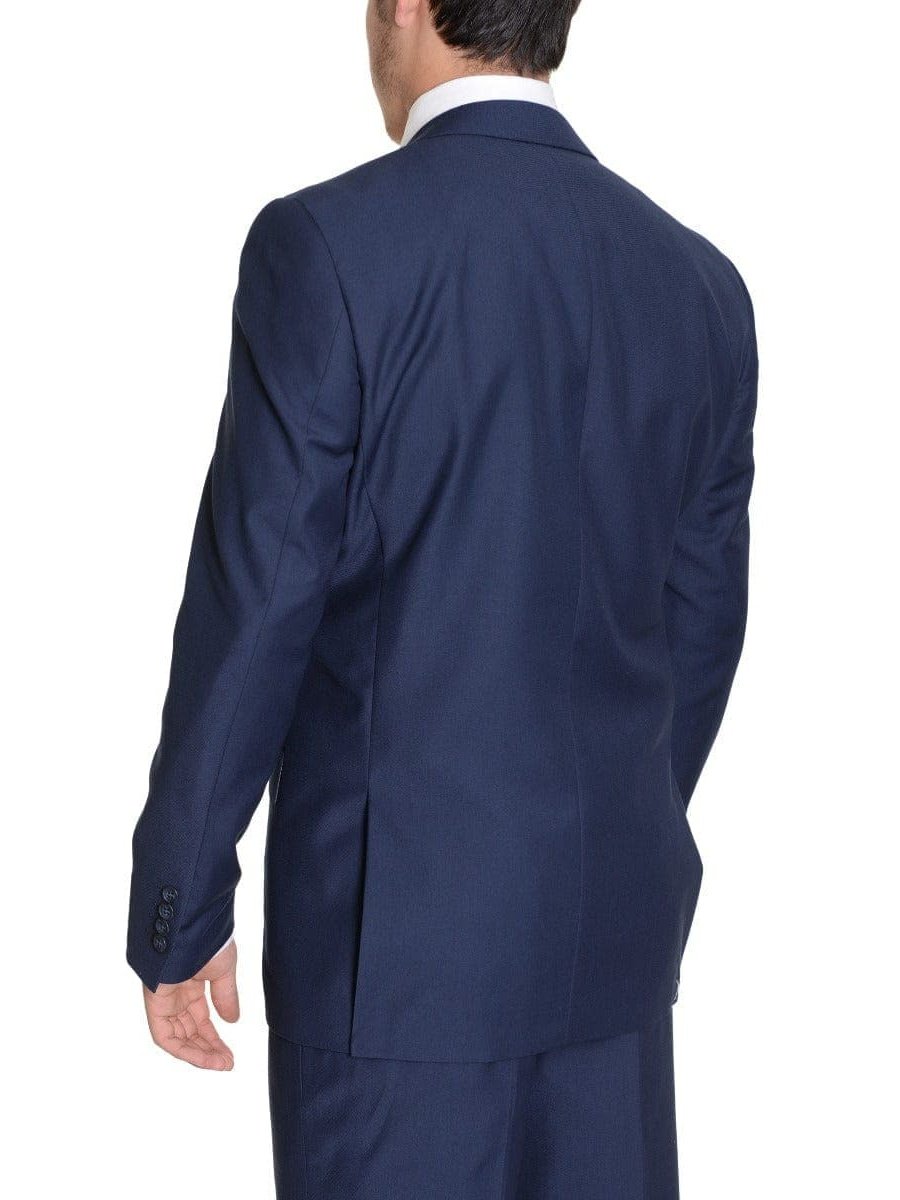 Raphael TWO PIECE SUITS Raphael By Raphael Slim Fit Solid Cobalt Blue Two Button Wool Suit