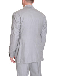 Thumbnail for Sartoria Partenopea 40R 50 Light Gray Pinstriped Wool Silk Suit With Peak Lapels - The Suit Depot