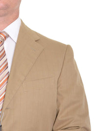 Thumbnail for Sartoria Partenopea 40R 50 Tan Striped Unlined Cotton Cashmere Suit - The Suit Depot